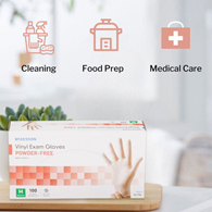 McKesson 14-116 Vinyl Exam Glove, Medium (CS/1000)