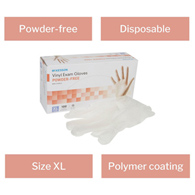 McKesson 14-120 Vinyl Exam Glove, Extra Large (CS/1000)