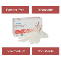 McKesson 14-136 Vinyl Exam Glove, Medium (BX/150)