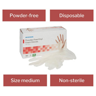 McKesson 14-136 Vinyl Exam Glove, Medium (CS/1500)
