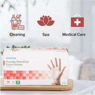 McKesson 14-136 Vinyl Exam Glove, Medium (CS/1500)