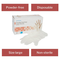 McKesson 14-138 Vinyl Exam Glove, Large (CS/1500)