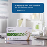 McKesson Confiderm McKesson 14-1380 Confiderm Latex Exam Glove, Extra Small, Ivory, Medical Gloves (CS/1000)