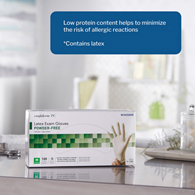McKesson Confiderm McKesson 14-1382 Confiderm Latex Exam Glove, Medium, Ivory, Medical Gloves (CS/1000)