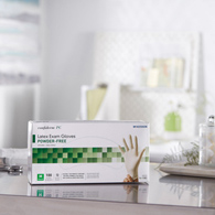 McKesson Confiderm McKesson 14-1382 Confiderm Latex Exam Glove, Medium, Ivory, Medical Gloves (CS/1000)