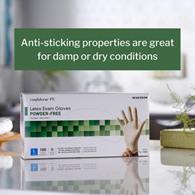 McKesson Confiderm McKesson 14-1383 Confiderm Latex Exam Glove, Large, Ivory, Medical Gloves (CS/1000)