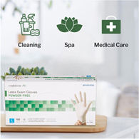 McKesson Confiderm McKesson 14-1383 Confiderm Latex Exam Glove, Large, Ivory, Medical Gloves (CS/1000)