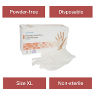 McKesson 14-140 Vinyl Exam Glove, Extra Large (BX/130)