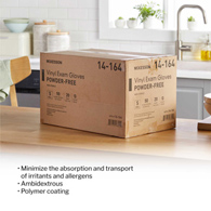 McKesson Confiderm McKesson 14-164 Confiderm Vinyl Exam Glove, Small, Clear, Medical Gloves (CS/1000)