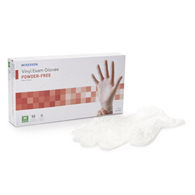 McKesson Confiderm McKesson 14-166 Confiderm Vinyl Exam Glove, Medium, Clear, Medical Gloves (CS/1000)