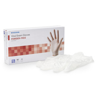 McKesson Confiderm McKesson 14-170 Confiderm Vinyl Exam Glove, Extra Large, Clear, Medical Gloves (CS/1000)