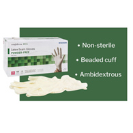 McKesson Confiderm McKesson 14-314 Confiderm Latex Exam Glove, Small, Ivory (CS/1000)