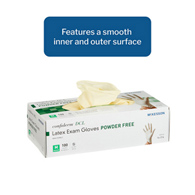 McKesson Confiderm McKesson 14-316 Confiderm Latex Exam Glove, Medium, Ivory (CS/1000)