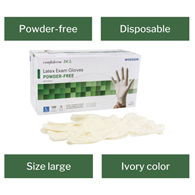 McKesson 14-318 Medi-Pak Powder Free Latex Exam Glove- LARGE 100/BX
