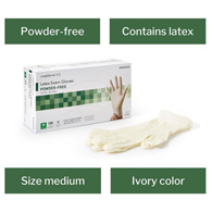 McKesson Confiderm McKesson 14-426 Confiderm Latex Exam Glove, Medium, Ivory (CS/1000)