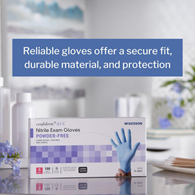 McKesson 14-654C Confiderm Latex Free Exam Glove-Small-1000/Case