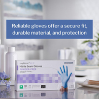 McKesson 14-656C Confiderm Latex Free Exam Glove-Medium-100/Box