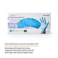 McKesson 14-676C Confiderm Latex Free Exam Glove-100/Box