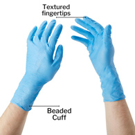McKesson Confiderm 6.5CX McKesson 14-680C Confiderm 6.5CX Nitrile Extended Cuff Length Exam Glove, Extra (CS/1000)