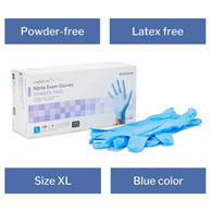 McKesson Confiderm 6.5CX McKesson 14-680C Confiderm 6.5CX Nitrile Extended Cuff Length Exam Glove, Extra (CS/1000)