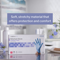 McKesson Confiderm 3.8 McKesson 14-684 Confiderm 3.8 Nitrile Exam Glove, Small, Blue, Medical Gloves (BX/100)