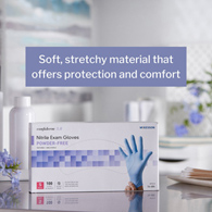 McKesson Confiderm 3.8 McKesson 14-684 Confiderm 3.8 Nitrile Exam Glove, Small, Blue, Medical Gloves (CS/1000)