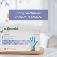 McKesson Confiderm 3.8 McKesson 14-684 Confiderm 3.8 Nitrile Exam Glove, Small, Blue, Medical Gloves (CS/1000)