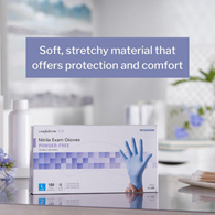 McKesson Confiderm 3.8 McKesson 14-688 Confiderm 3.8 Nitrile Exam Glove, Large, Blue, Medical Gloves (BX/100)