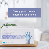 McKesson Confiderm 3.8 McKesson 14-688 Confiderm 3.8 Nitrile Exam Glove, Large, Blue, Medical Gloves (BX/100)