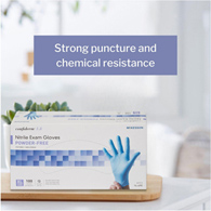 McKesson Confiderm 3.8 McKesson 14-690 Confiderm 3.8 Nitrile Exam Glove, Extra Large, Blue, Medical Gloves (BX/100)