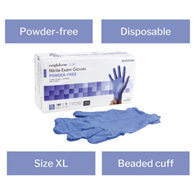McKesson 14-6980C TACTILE TOUCH Powder Free Nitrile Exam Glove-180/Box