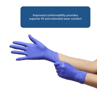McKesson Confiderm 3.0 McKesson 14-6N32 Confiderm 3.0 Nitrile Exam Glove, Small, Blue, Medical Gloves (CS/10)