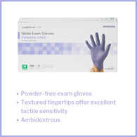 McKesson Confiderm 3.0 McKesson 14-6N34EC Confiderm 3.0 Nitrile Exam Glove, Medium, Blue (BX/100)