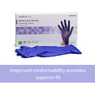 McKesson Confiderm 3.0 McKesson 14-6N34EC Confiderm 3.0 Nitrile Exam Glove, Medium, Blue (BX/100)