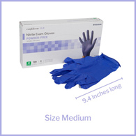 McKesson Confiderm 3.0 McKesson 14-6N34EC Confiderm 3.0 Nitrile Exam Glove, Medium, Blue (BX/100)