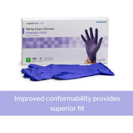 McKesson Confiderm 3.0 McKesson 14-6N34EC Confiderm 3.0 Nitrile Exam Glove, Medium, Blue (CS/1000)