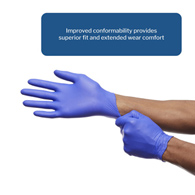 McKesson Confiderm 3.0 McKesson 14-6N36 Confiderm 3.0 Nitrile Exam Glove, Large, Blue, Medical Gloves (CS/10)