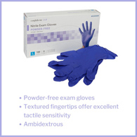 McKesson Confiderm 3.0 McKesson 14-6N36EC Confiderm 3.0 Nitrile Exam Glove, Large, Blue (CS/1000)