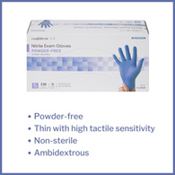 McKesson Confiderm 3.0 McKesson 14-6N38 Confiderm 3.0 Nitrile Exam Glove, Extra Large, Blue, Medical Gloves (BX/230)