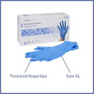 McKesson Confiderm 3.0 McKesson 14-6N38 Confiderm 3.0 Nitrile Exam Glove, Extra Large, Blue, Medical Gloves (BX/230)