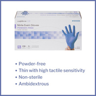 McKesson Confiderm 3.0 McKesson 14-6N38 Confiderm 3.0 Nitrile Exam Glove, Extra Large, Blue, Medical Gloves (CS/10)