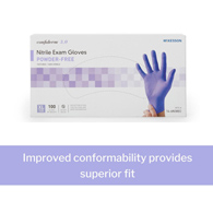 McKesson Confiderm 3.0 McKesson 14-6N38EC Confiderm 3.0 Nitrile Exam Glove, Extra Large, Blue (BX/100)