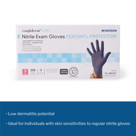 McKesson Confiderm LDC McKesson 14-6N42C Confiderm LDC Nitrile Exam Glove, Small, Blue (CS/2500)