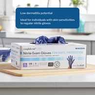 McKesson Confiderm LDC McKesson 14-6N48C Confiderm LDC Exam Glove, Extra Large, Blue (CS/2300)