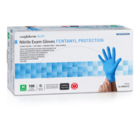 McKesson Confiderm 6.8C McKesson 14-6N641C Confiderm 6.8C Exam Glove, Medium, Blue (BX/100)