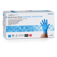 McKesson Confiderm 6.8C McKesson 14-6N661C Confiderm 6.8C Nitrile Exam Glove, Large, Blue (BX/100)