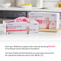 McKesson Pink Nitrile McKesson 14-6NPNK2 Pink Nitrile Nitrile Exam Glove, Small, Pink (CS/2500)