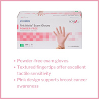 McKesson Pink Nitrile McKesson 14-6NPNK4 Pink Nitrile Exam Glove, Medium, Pink (CS/2500)