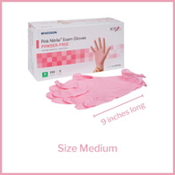 McKesson Pink Nitrile McKesson 14-6NPNK4 Pink Nitrile Exam Glove, Medium, Pink (CS/2500)