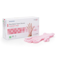 McKesson Pink Nitrile McKesson 14-6NPNK4 Pink Nitrile Exam Glove, Medium, Pink (CS/2500)